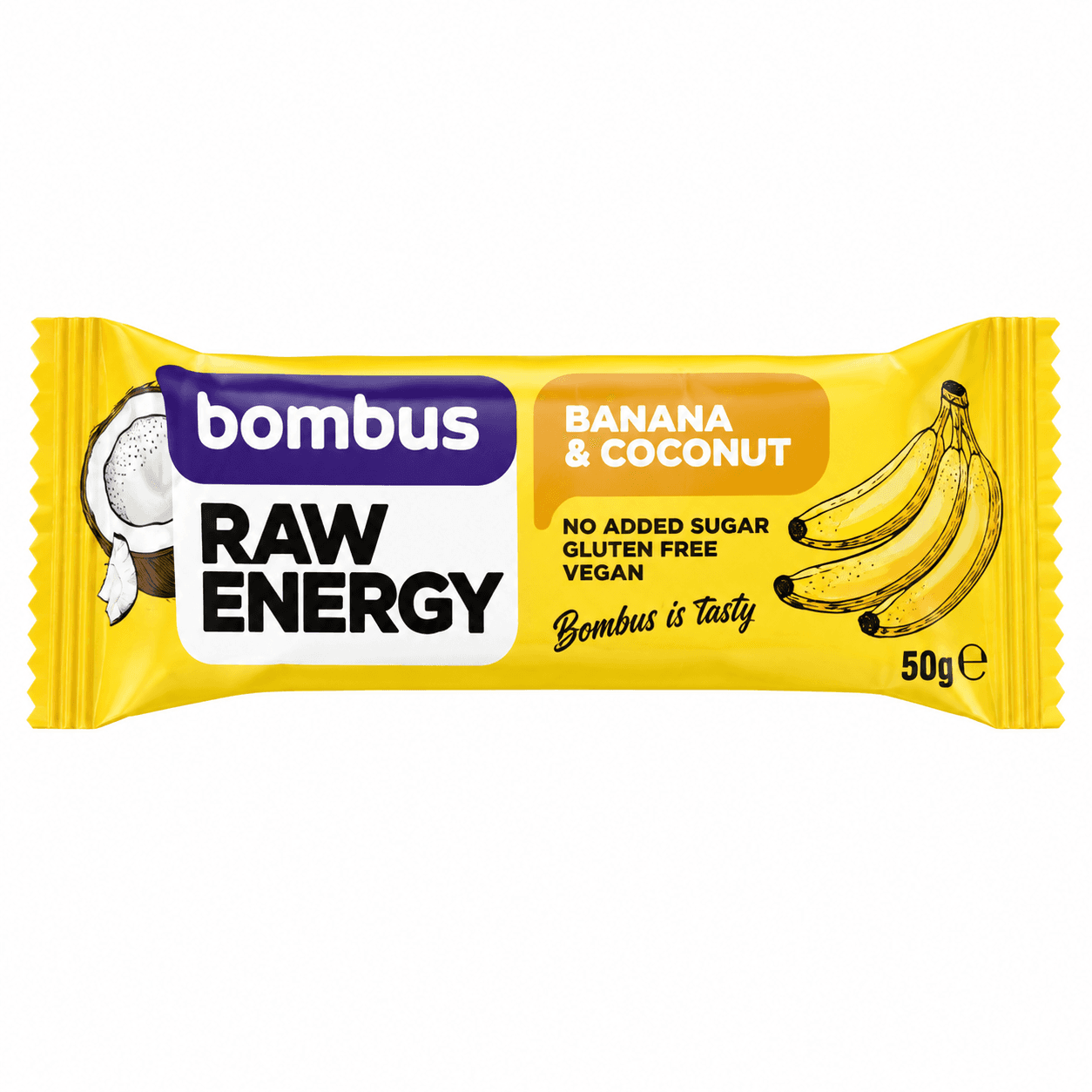 RAW ENERGY Banana i Kokos 50g Bombus
