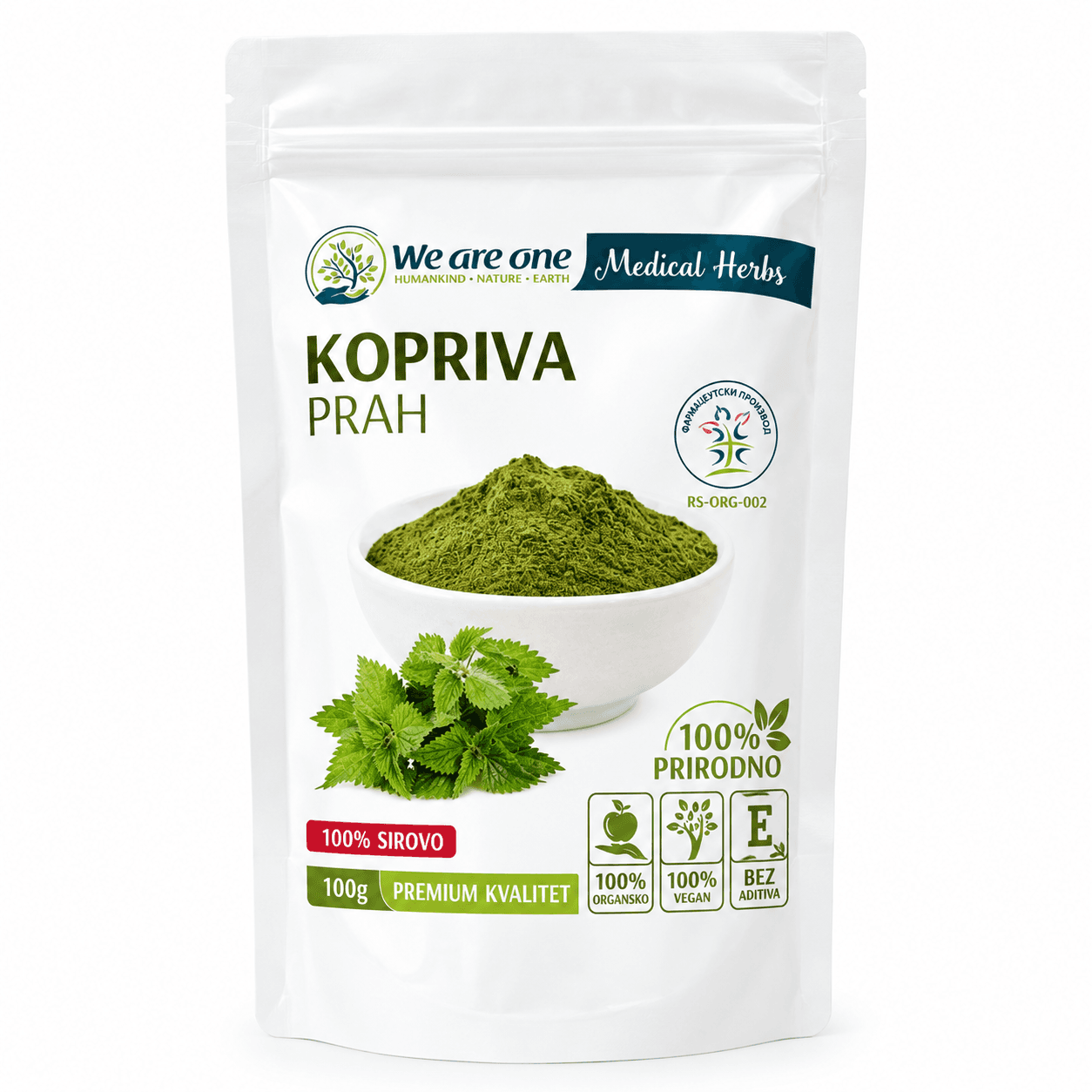 Kopriva u prahu organska 100g We are one