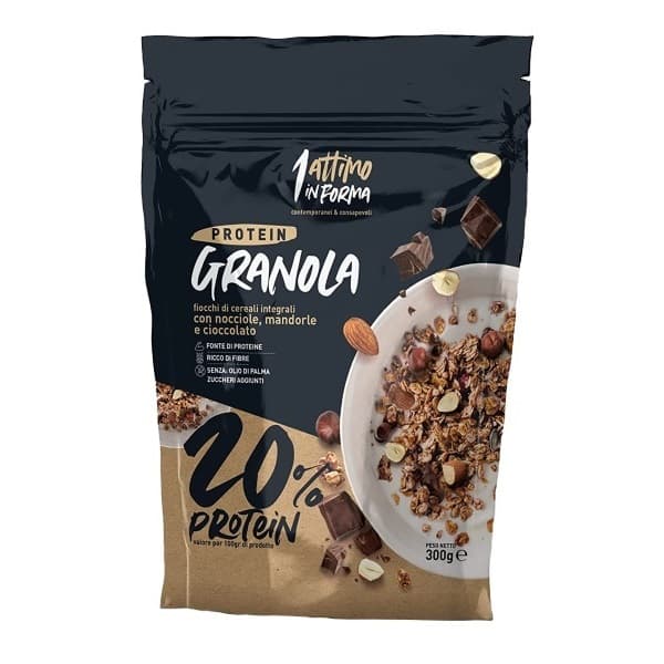 Proteinska Granola - lešnik, badem, čokolada 300g 1Attimo in Forma