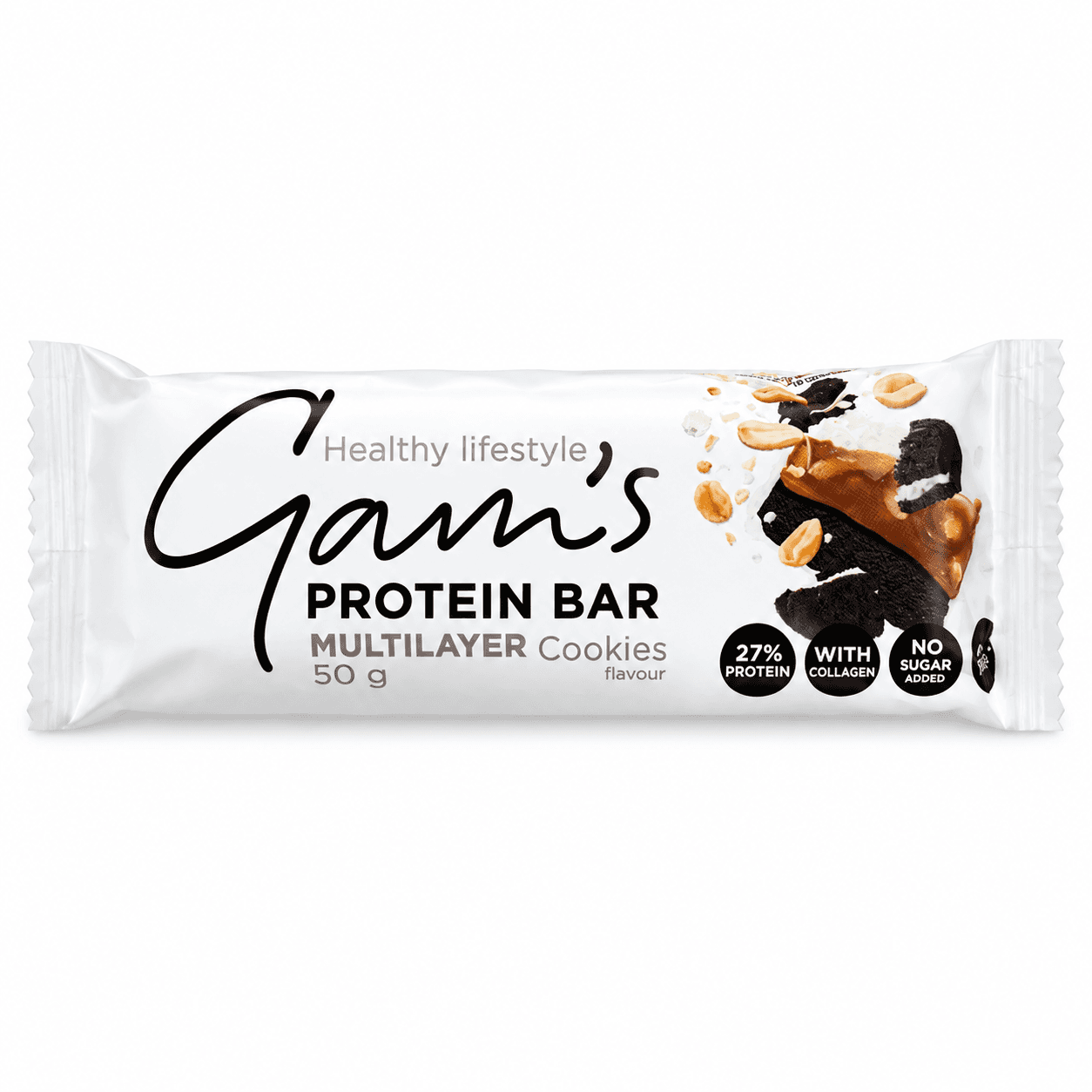 Proteinski bar- Višeslojni kolačići sa 27% proteina 50g Gam's