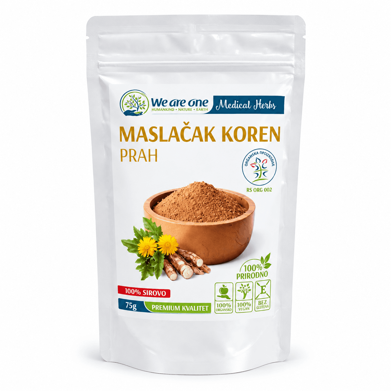 Koren Maslačka u prahu organski 75 g We Are One