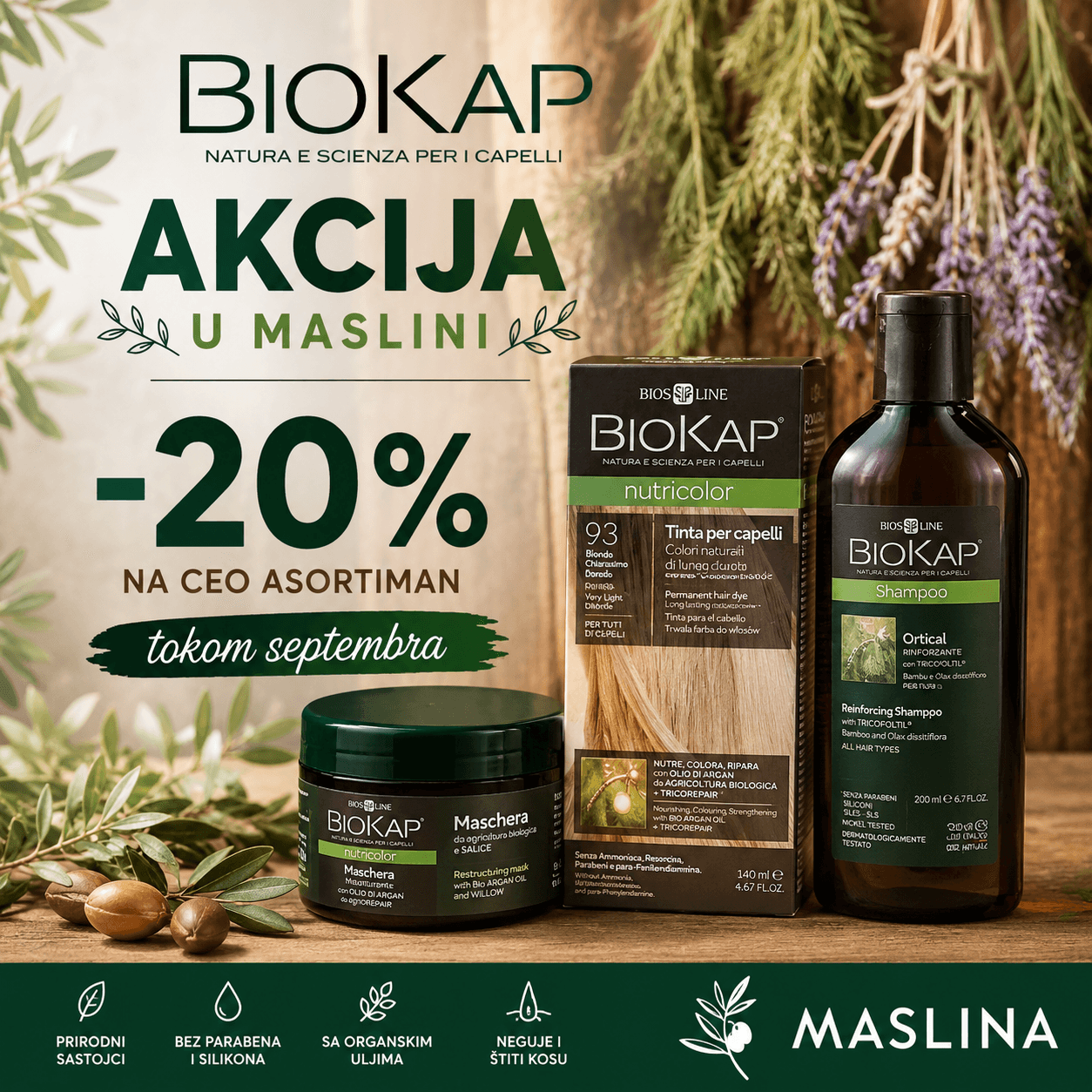 BIOKAP AKCIJA -20% NA CEO ASORTIMAN