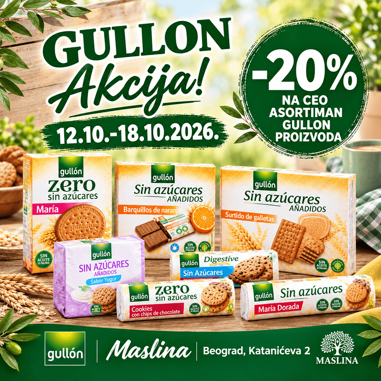 GULLON KEKSI CEO ASORTIMAN -20% POPUST