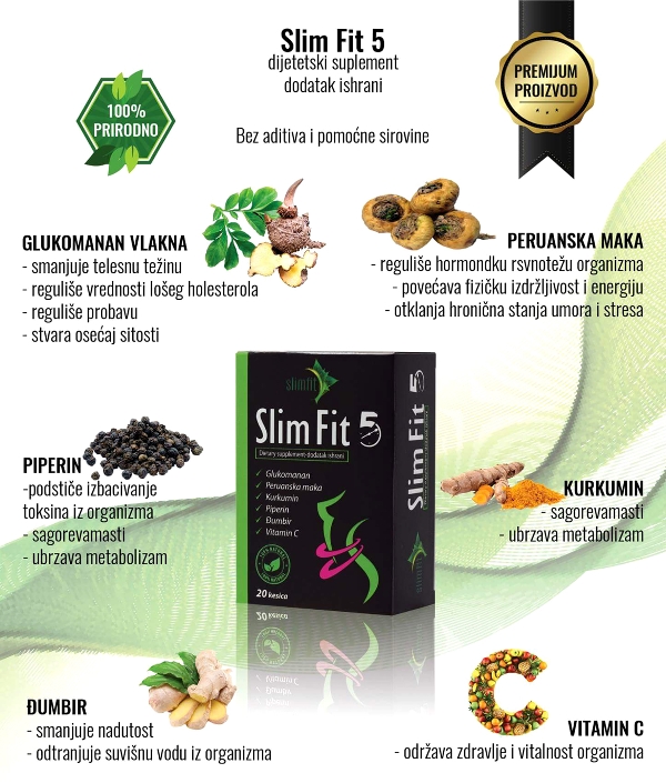 AKCIJA - 1+1 GRATIS SLIM FIT 5 KESICE