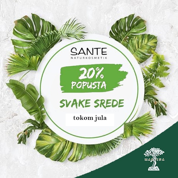 SANTE -20% NA CEO ASORTIMAN SVAKE SREDE U JULU
