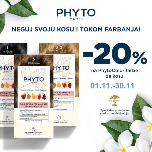 PHYTO FARBE ZA KOSU - 20%