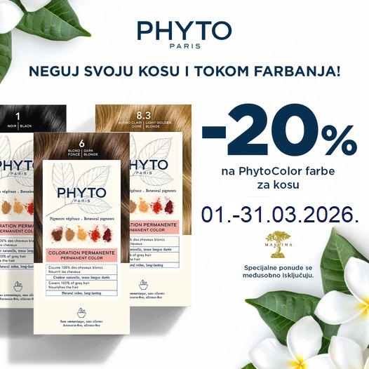 PHYTO FARBE ZA KOSU - 20% 