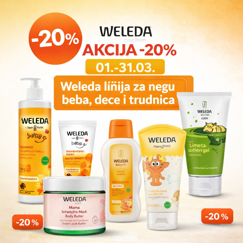 WELEDA LINIJA ZA BEBE I TRUDNICE -20%
