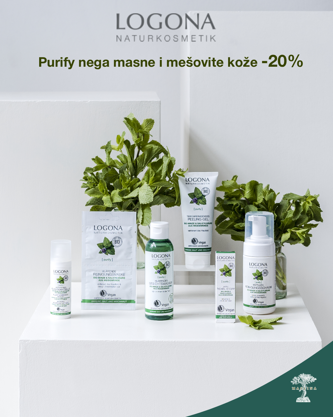 LOGONA PURIFY - NEGA MASNE I MEŠOVITE KOŽE LICA  -20% POPUSTA 