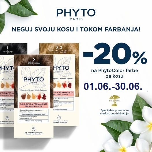 PHYTO FARBE ZA KOSU - 20% 
