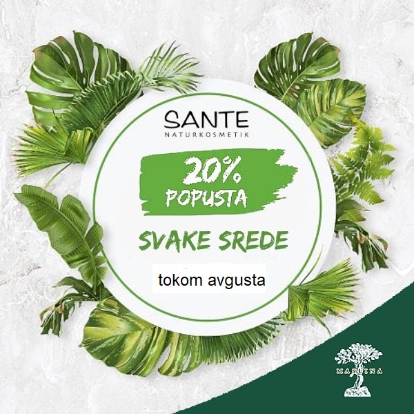 SANTE -20% NA CEO ASORTIMAN SVAKE SREDE U AVGUSTU