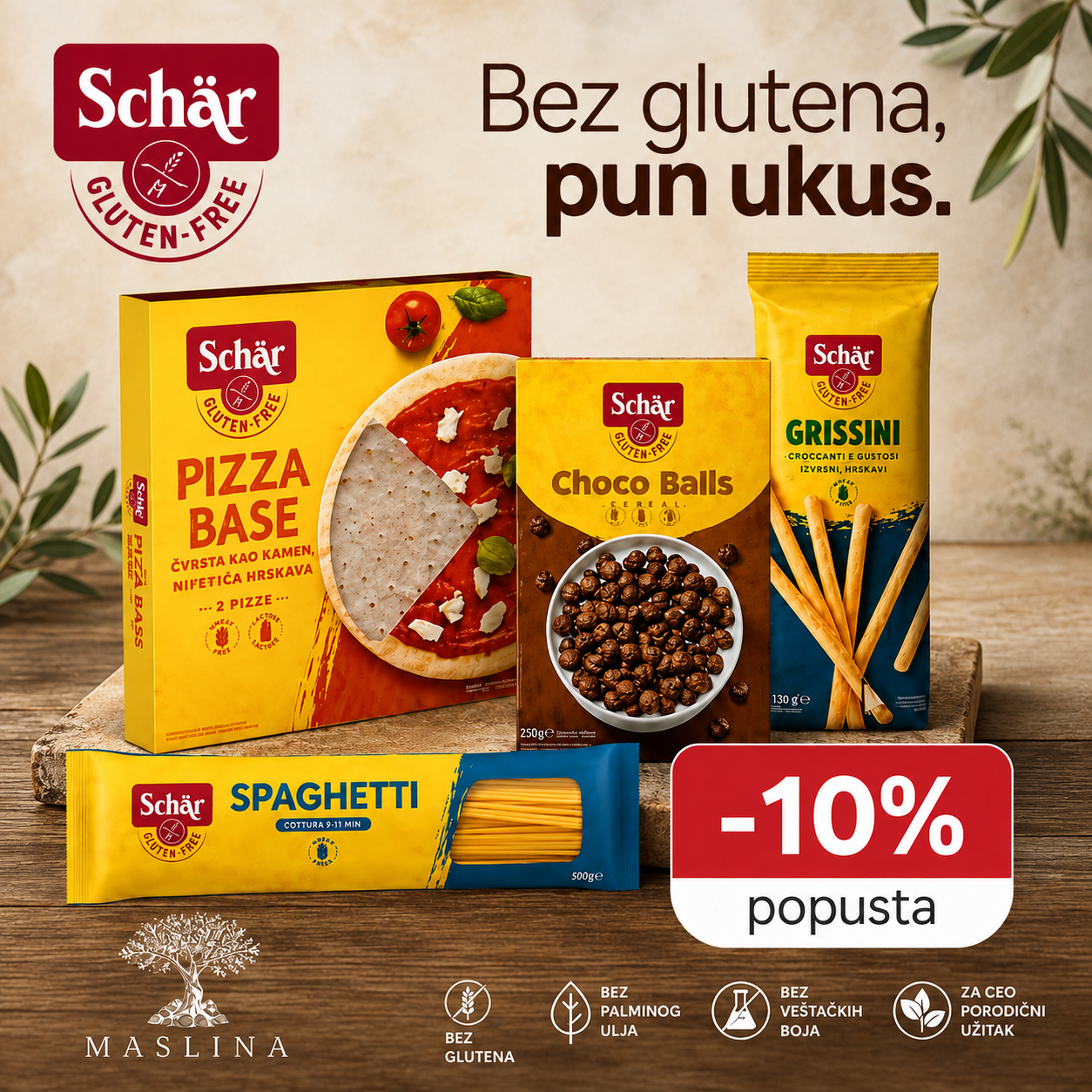 SCHAR  POPUST -10% NA PROIZVODE BEZ GLUTENA