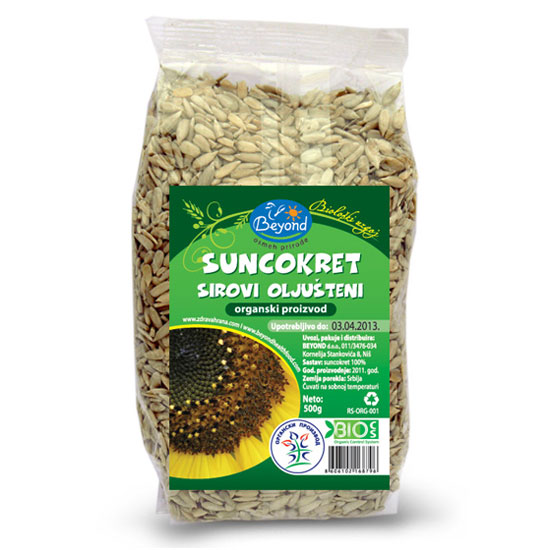 Organski suncokret sirovi oljušteni Beyond 500g