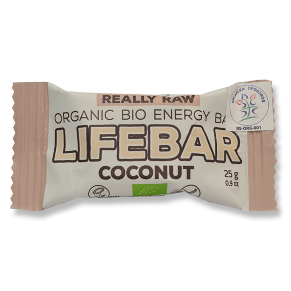 Mini Lifebar dezert kokos organic LifeFood 25g