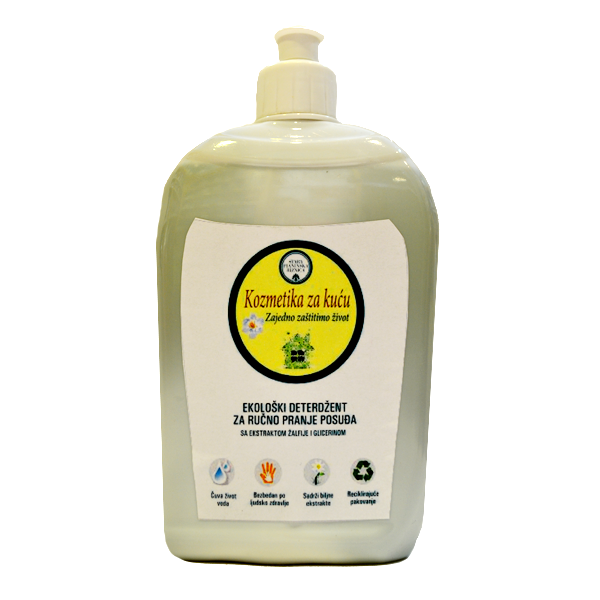 Ekološki deterdžent za ručno pranje posuđa - sa ekstraktom žalfije i glicerinom 500ml
