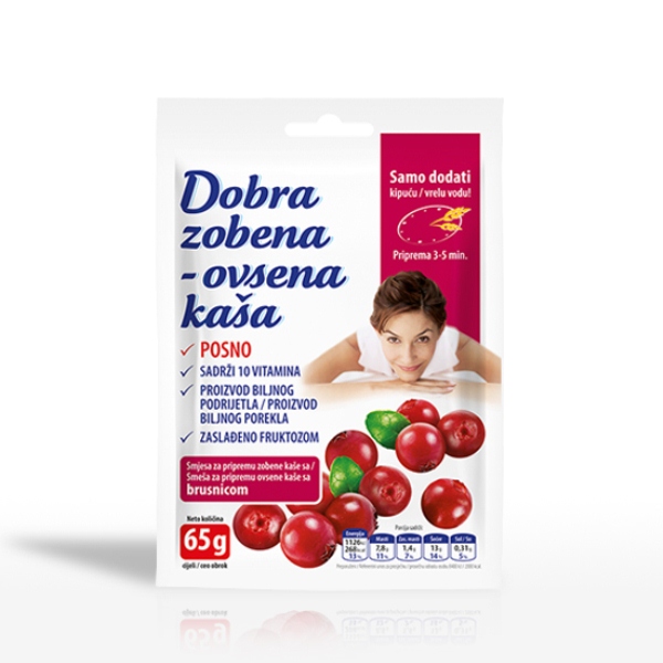 Dobra ovsena kaša Brusnica 65g