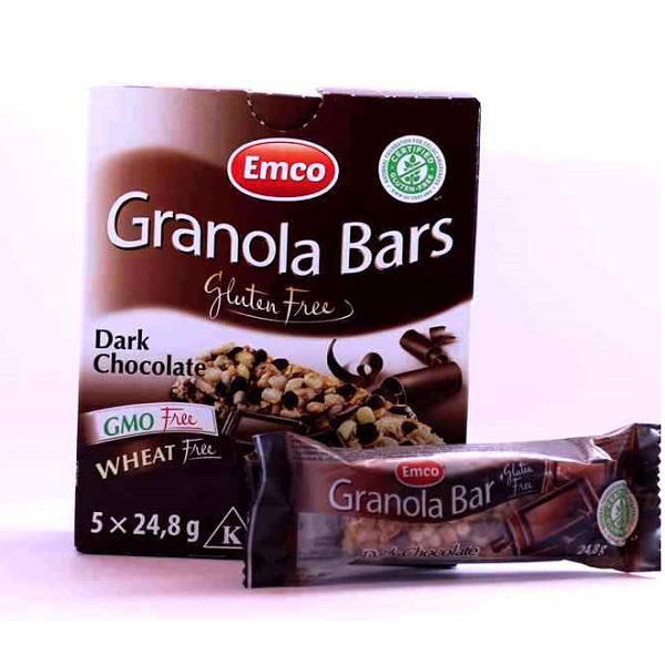  Bezglutenski granola bar crna čokolada Emco 5x28g