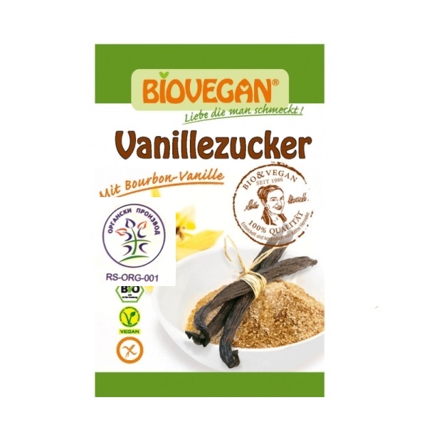 Vanilin šećer bourbon organski  bez glutena Biovegan 8g