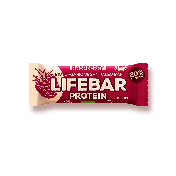Lifebar protein malina organic 47g