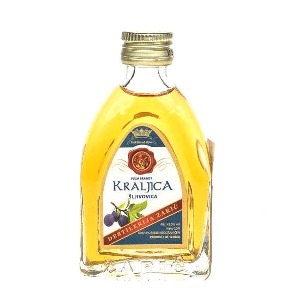 Rakija šljivovica Kraljica Destilerija Zarić 0,03l
