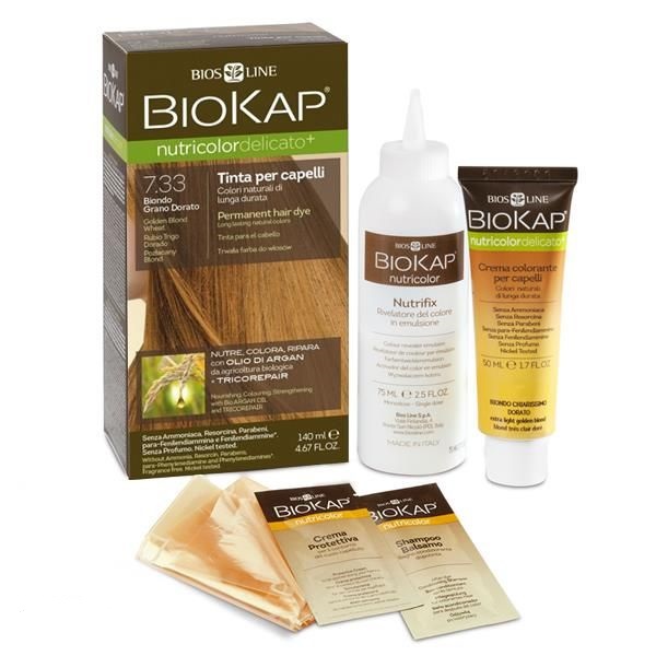 BioKap Delicato Farba za kosu 7.33 zlatno plava 140ml