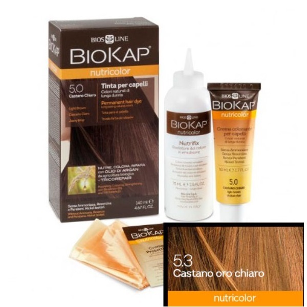 BioKap Farba za kosu 5.3 svetlo zlatno smeđa 140ml