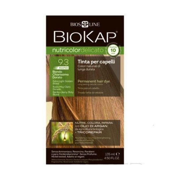 BioKap Delicato rapid Farba za kosu 9.3 vrlo svetlo zlatno plava135ml