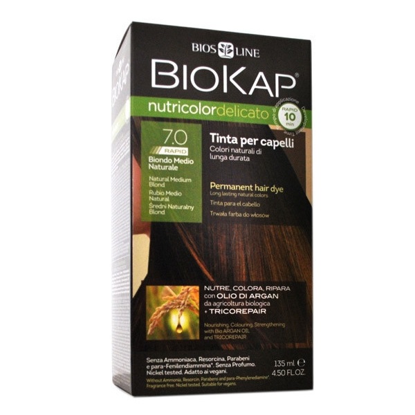BioKap Delikato rapid Farba za kosu 7.0 srednje plava 135ml