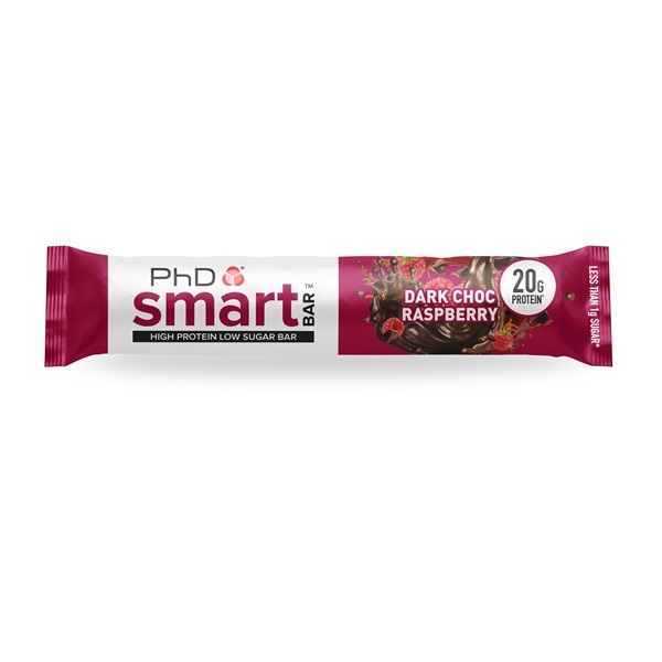 Phd smart protein bar malina crna čokolada 64g