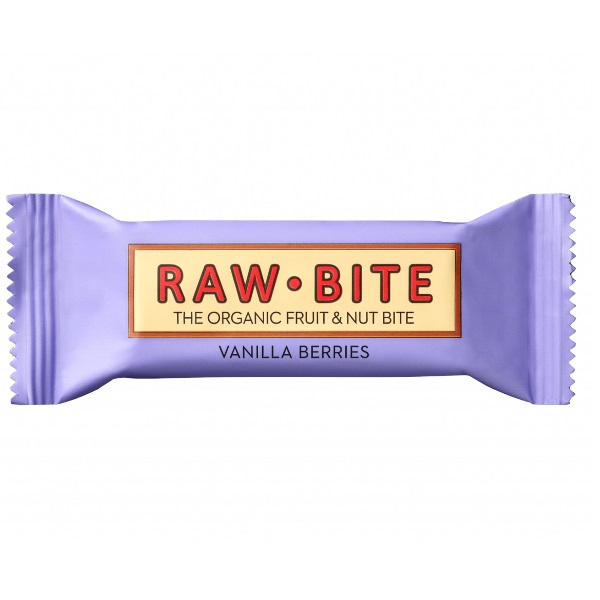 Raw Bite voćni energetski bar organski - vanila - bobičasto voće 50g