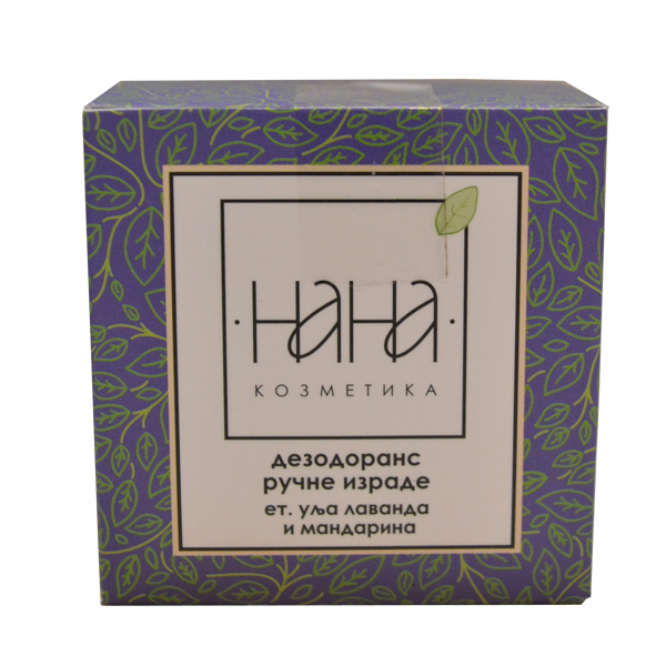 NANA kozmetika Dezodorans ručne izrade u kremi et.ulje lavanda i mandarina 40ml 