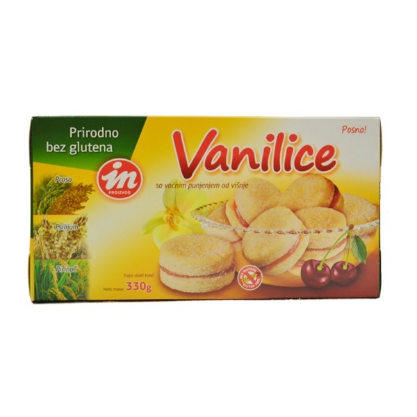 Vanilice Sa Vocnim Punjenjem Od Visnje Bez Glutena In Proizvod 330g
