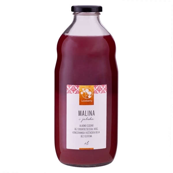 Malina i jabuka sok Loveberry 1l