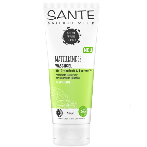 Sante matirajući gel za čišćenje lica Bio grejpfrut i Evermat 100 ml