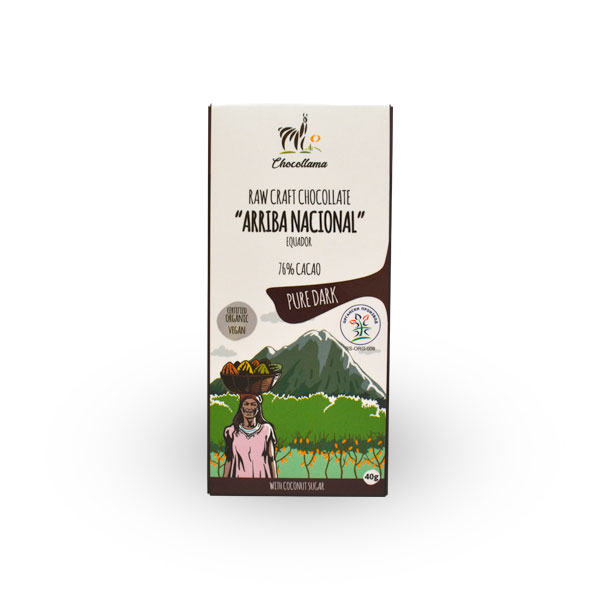 Crna čokolada 76%  Arriba nacional organic 40g