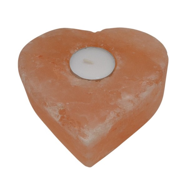 Svećnjak od himalajske soli  u obliku Srca  