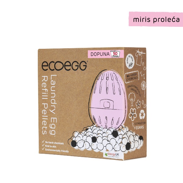 _ECOEGG 2u1 dopuna za eko-deterdžent i omekšivač za veš, Miris proleća-50 pranja