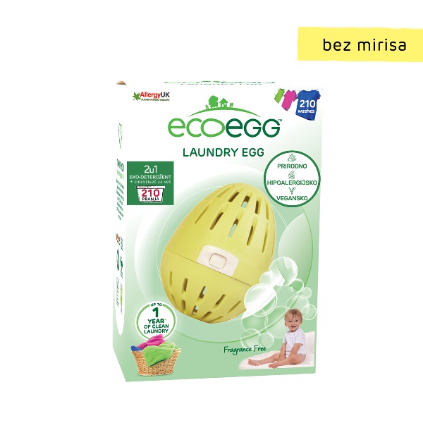 ECOEGG 2u1 eko-deterdžent i omekšivač za veš za veš, Bez mirisa-210 pranja