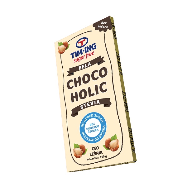 Chocoholic bela čokolada sa lešnicima Tim-ing 110g