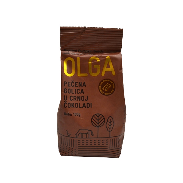 Pečena golica u crnoj čokoladi Olga 100g