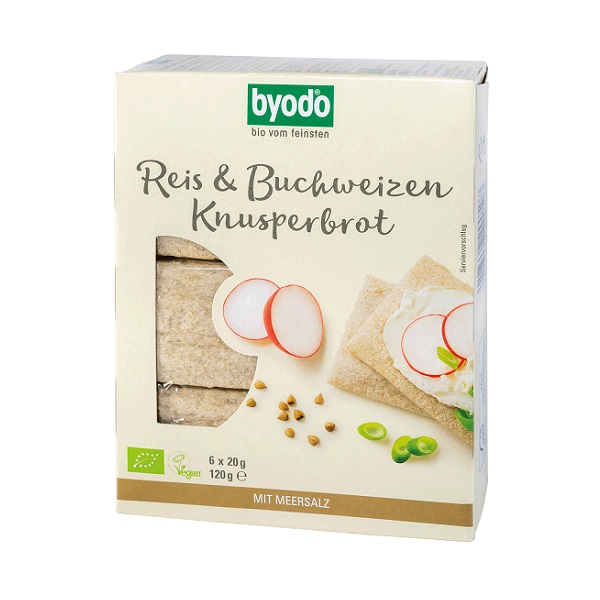 Hrskavi hleb od pirinča i heljde bez glutena organic  Byodo 120g