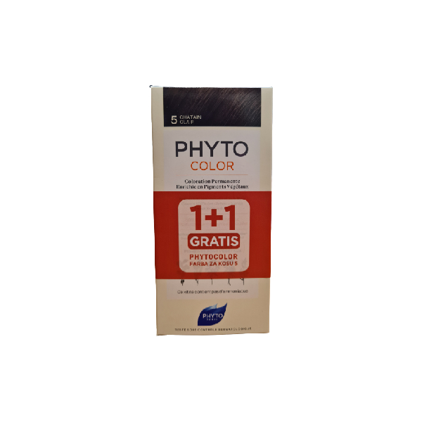PHYTOCOLOR 5 - CHATAIN CLAIR 1+1 GRATIS 