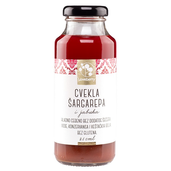 Cvekla šargarepa i jabuka sok Loveberry 250ml