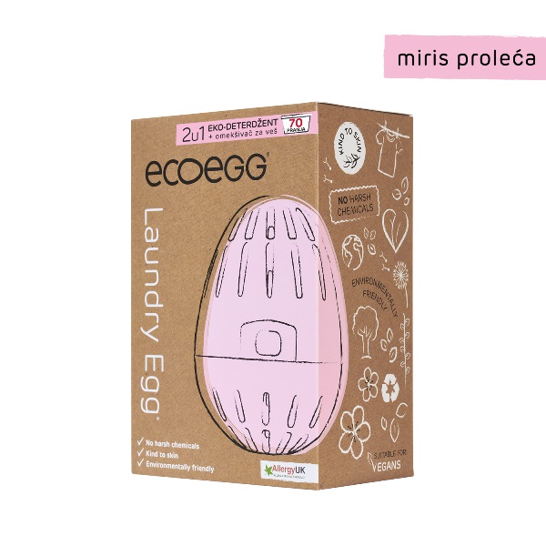 ECOEGG 2u1 eko-deterdžent i omekšivač za veš za veš, Miris proleća-70 pranja