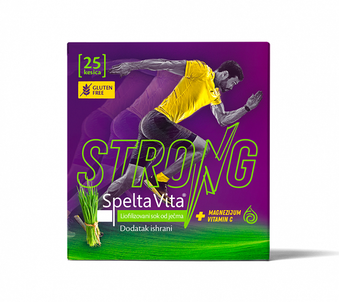 Spelta Vita STRONG Liofilizovani sok od ječma plus magnezijum i vitamin C 25 kesica