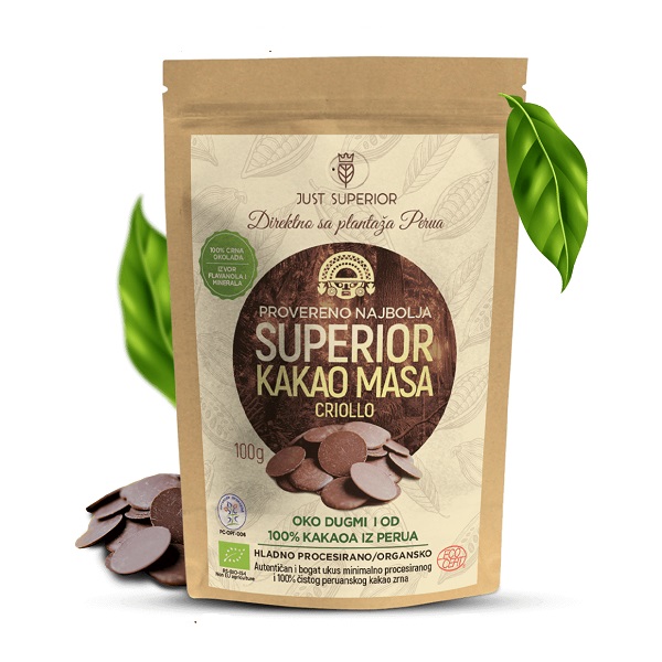 Kakao masa Criollo organska100g Just Superior