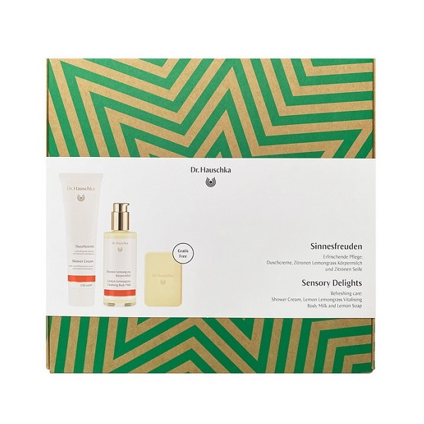 Dr. Hauschka Set Sensory Delights (Gel za tuširanje 150ml + Mleko za telo Limun 145ml + Poklon Sapun 100g)