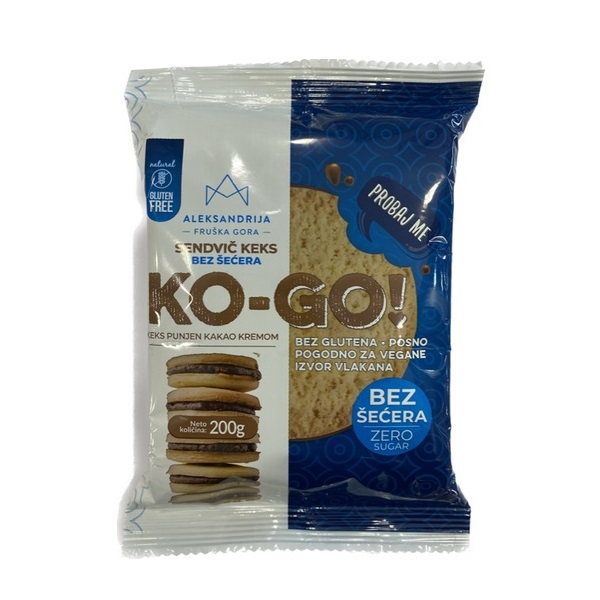 KO-GO Sendvič keks - bez glutena i šećera 200g ALEKSANDRIJA