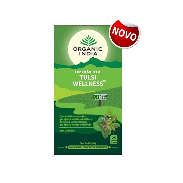 Tulsi wellness čaj bez kofeina 25 kesica Organic India