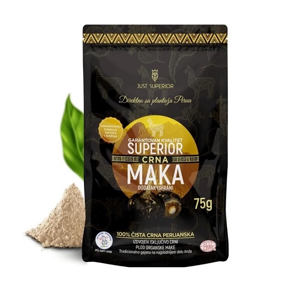 Crna maka Peruanska u prahu 75g Just Superior